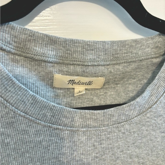 NWOT Madewell Fine Ribbed Supercrop Crewneck Long-Sleeve Tee - Picture 8 of 8